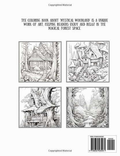 Mystical Woodland Coloring Book for Adults and Kids