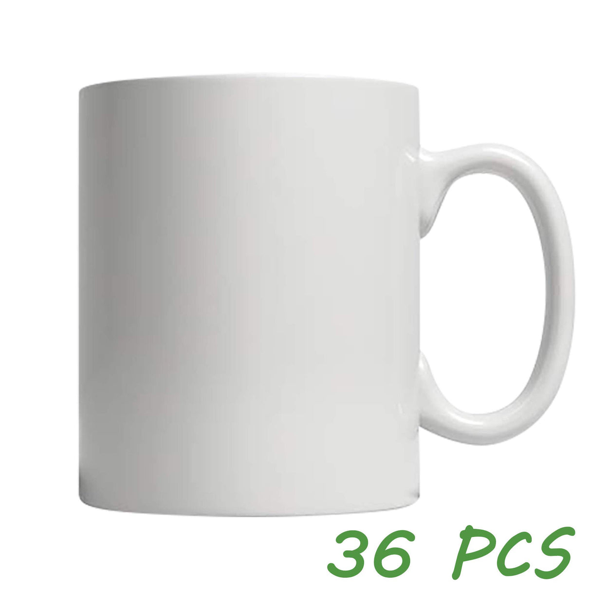 HomeVss 11oz White Ceramic Sublimation Coffee Mug Blank White, Case of 36 HomeVss