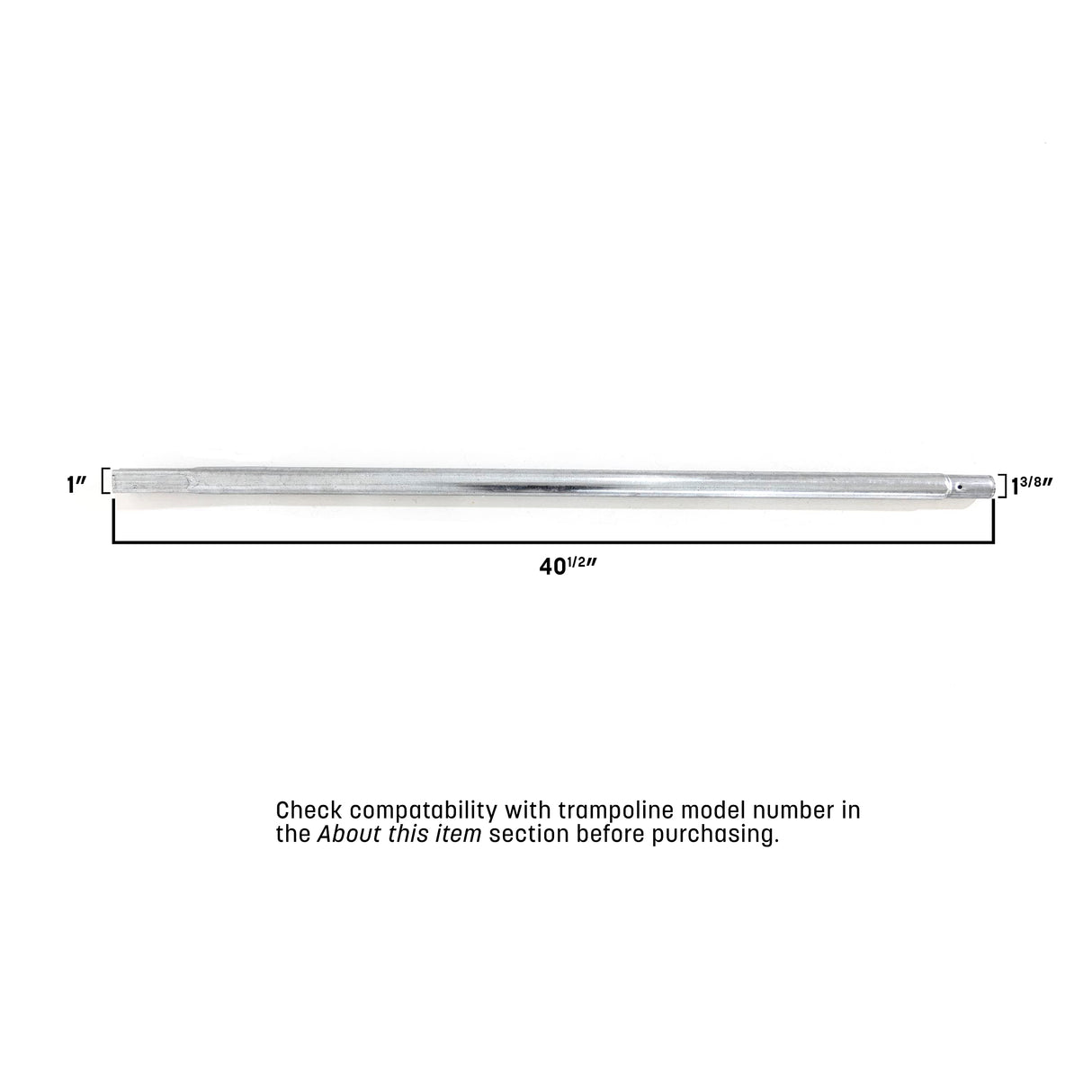 Skywalker Trampolines Lower Enclosure Straight Tube, Pack of 2, Metal color, Part #4201, PK0005 Skywalker Trampolines