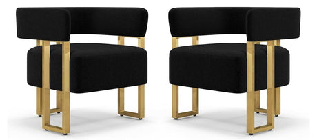 AODAILIHB Mid Century Sherpa Boucle Accent Chair Set of 2, Modern Upholstered Armchair Black Bucket Chair Comfy Side Chair Arm Chairs for Living Room, Office, Club, Reading Nook (2, Black) AODAILIHB