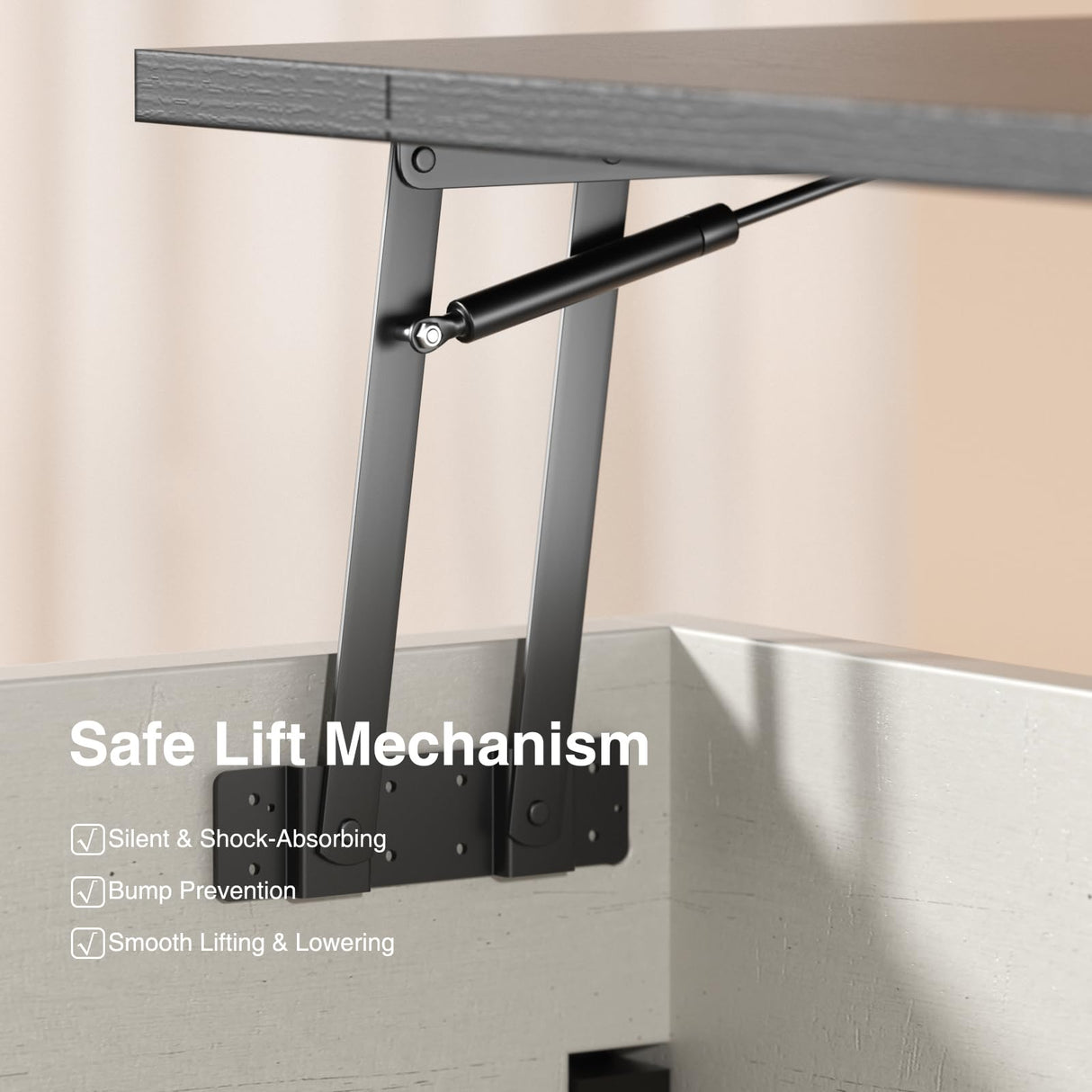 Vabches 31.5" Lift Top Coffee Table with Storage, Farmhouse Square Coffee Tables for Living Room, Center Table with Charging Station and Hidden Space, White Vabches