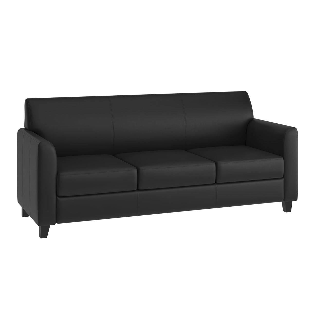 Flash Furniture HERCULES Diplomat Series Black LeatherSoft Sofa Flash Furniture