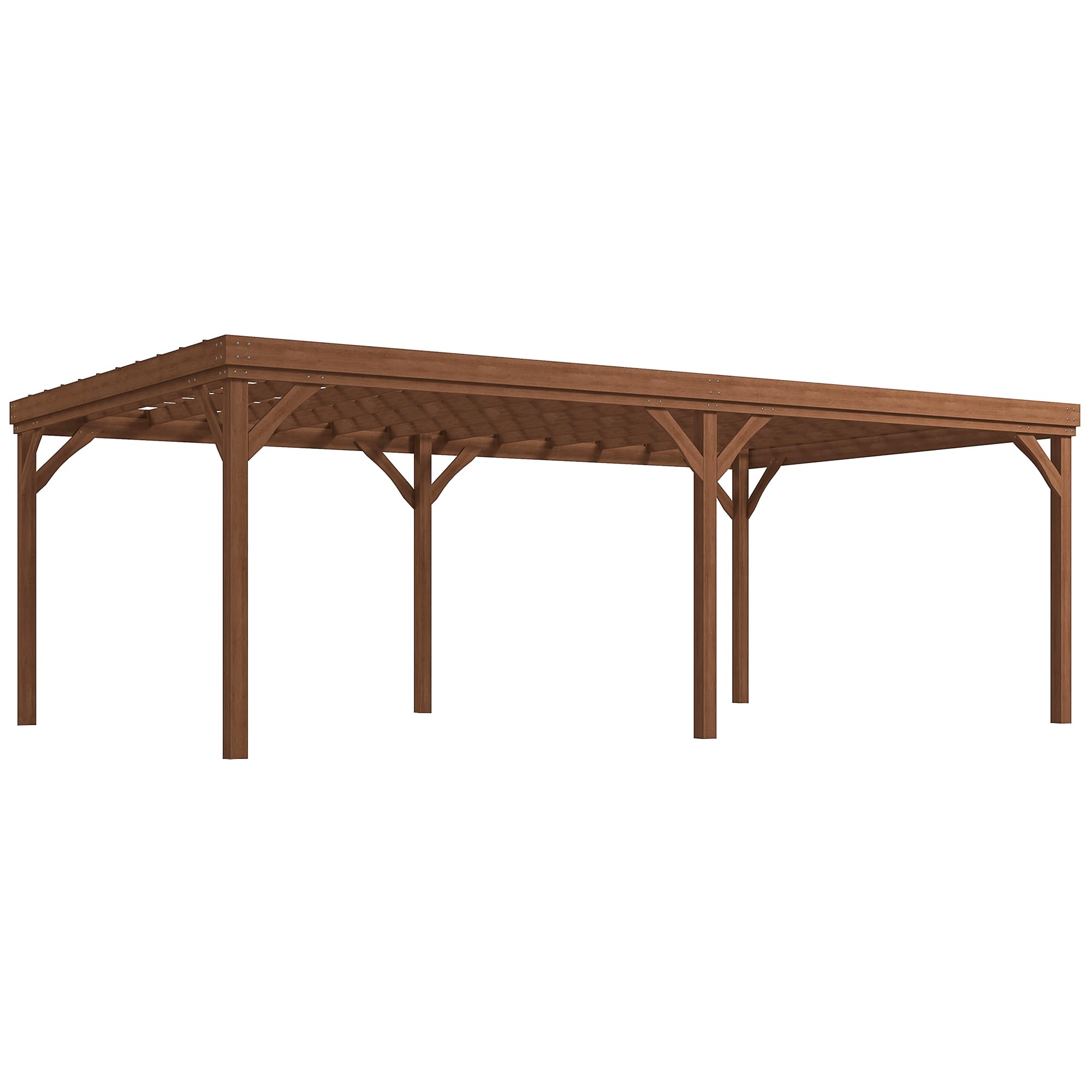 Outsunny 12' x 20' Outdoor Wood Pergola - Thumbnail 2