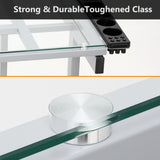 OS MOTOR Adjustable Drafting Table with Glass Top, Art Craft Desk with Slide-Out Drawers, Rolling Wheels, Storage, for Drawing, Writing, Painting, and Creative Tasks, Ideal for Home Office OS MOTOR