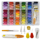 Embroidery Floss Thread Kit 100％ Cotton Floss Bobbins and Cross Stitch Kit Bracelets Floss Crafts Floss (96 Color) Renashed