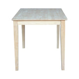 International Concepts Solid Wood Top Table with Shaker Legs, Standard Height IC International Concepts
