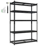 EcoExplorer Heavy Duty Garage Shelving Units,5-Tier Adjustable Storage Shelves,48x24 x72in,Loads 2500 LBS,Adjustable Garage Storage Shelving, Metal Storage Utility Rack Shelf Unit EcoExplorer