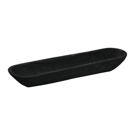 Creative Co-Op Decorative Paulownia Wood Bowl, Black Creative Co-Op