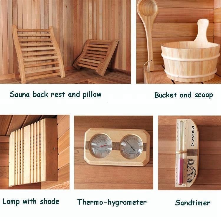 Outdoor Barrel Sauna for 4 Person, Hand Crafted from Premium Canadian Red Cedar, with Computer Control Panel, Stereo Speaker, and Panoramic Window - Curbside Delivery WoodArtSupply