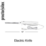 Proctor Silex Easy Slice Electric Knife for Meat Slicing, Poultry, Bread, Crafting Foam and More, Lightweight with Contoured Grip, White, (74312) Proctor Silex