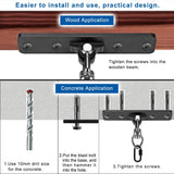 Kipika Heavy Bag Hanger - Heavy Duty Punching Bag Mount Steel Hanger Bracket, Ceiling Wall Mount Wood Beam Hook Holder for Boxing, Kickboxing, Muay Thai, and Home Gym Fitness Equipment Kipika