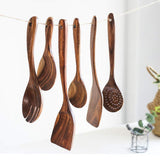 Mary Paxton Teak Kitchen Utensils,Wooden Spatula Turner Kitchenware Nonstick Pan Cookware Natural Utensils Handcrafted Cutlery Tool (wooden turner(13x3.23in)) Mary Paxton