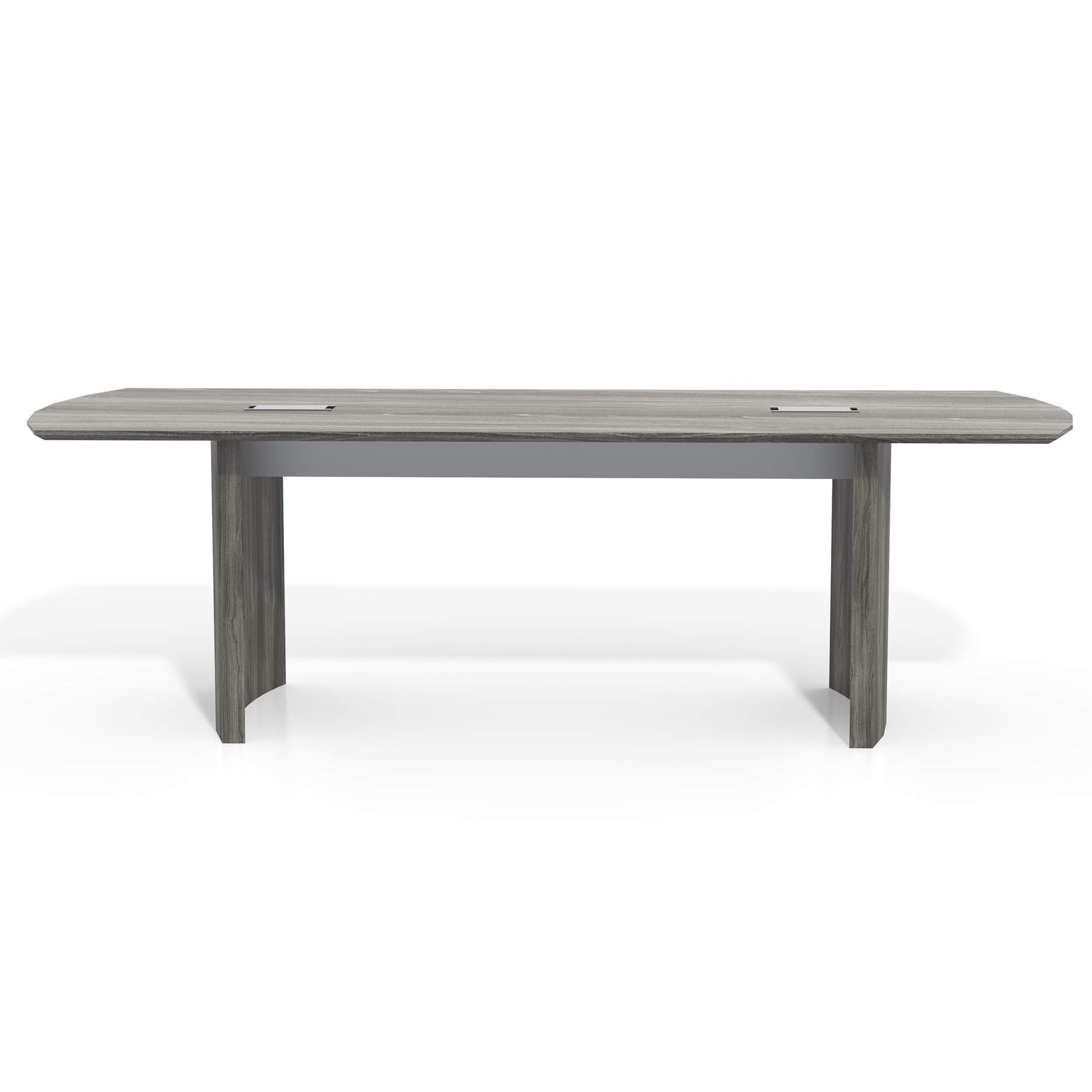 Safco Products Medina Modern Office Conference Meeting Room Table, 8', Gray Steel - WoodArtSupply