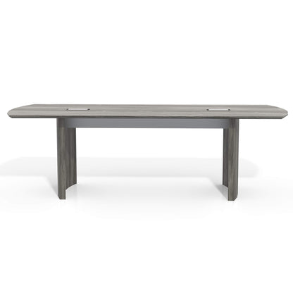 Safco Products Medina Modern Office Conference Meeting Room Table, 8', Gray Steel - WoodArtSupply