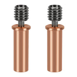2PCS 3D Printer Extruder Copper Titanium Alloy Throat Tube for Kobra 2/Kobra 2 Neo/Kobra 2 Pro/Kobra 2 Plus/Kobra 2 Max, High Temperature and Wear Resistance HeatBreak 3D Printer Replacement Part CNZTHDY