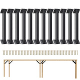 Kinchoix 45° Angle Support Brackets 8 PC 45-Degree Angle Corner Braces Inside Joint for Wood Post and Beam Desk Edge Pergola Gazebo DIY Kit Kinchoix