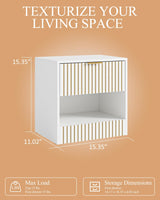 Masupu Small Night Stand Modern Bedside Table NightStand Farmhouse Boho Wooden Bedside Table with Drawer,Side End Table for Bedroom,Living Room,Office White Masupu