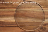 9" Acacia Wood Lazy Susan Organizer Kitchen Turntable for Cabinet Pantry Table Organization AUAM