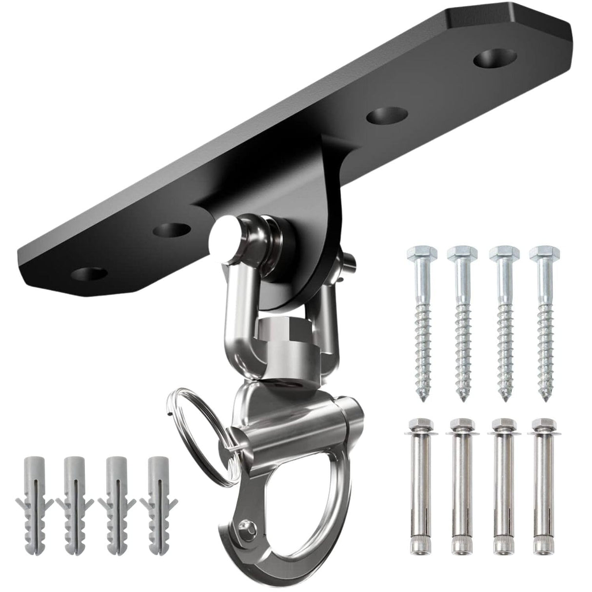 Yes4All Wall Ceiling Mount Hook 360° Rotation, 600 lbs Capacity Punching Bag Hangers, Heavy Bag Mount for Yoga, Chair, Boxing Bag, Indoor & Outdoor Gym - Smart Design, Easy to Use, Fit Most Ceiling Yes4All