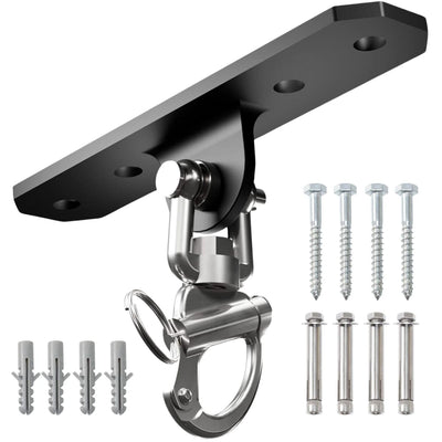 Yes4All Wall Ceiling Mount Hook 360° Rotation, 600 lbs Capacity Punching Bag Hangers, Heavy Bag Mount for Yoga, Chair, Boxing Bag, Indoor & Outdoor Gym - Smart Design, Easy to Use, Fit Most Ceiling