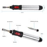 Jadeshay Butane Gas Soldering Iron Kit, 4 in 1 Cordless Adjustable Temperature 250-450℃ Welding Tool with Interchangeable Tips Jadeshay