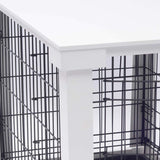 zoovilla White Dog Cage with Crate Cover, Dog Kennel Medium zoovilla