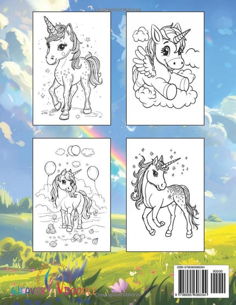 Unicorn Coloring Book: For Younger Doodles WoodArtSupply