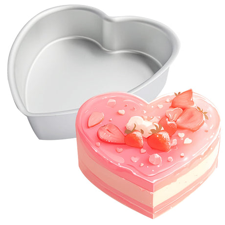 8 Inches Aluminum Heart Shaped Cake Pans Tins Cayanmydery