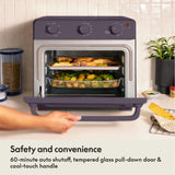 bella Air Fry Toaster Oven, 7 Preset Cooking Options, Dishwasher-Safe EverGood Coated Trays Included, 60-Minute Auto Shutoff w Audible Timer, Power Indicator Light, 1700 Watt, Plum BELLA