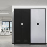 YEEZER Metal Storage Cabinet with Locking Doors and Shelves, 71" Large Garage Locker with 4 Adjustable Shelves, Steel File Cabinet for Office, Garage, Home & Pantry (White) YEEZER