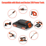 PEYESTEN 2 Pack 3.0Ah 20v Battery Replacement for Black and Decker 20v Max Lithium Battery LBX20, Compatible with All Black and Decker 20v Cordless Power Tools and Charger. PEYESTEN