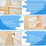 MORIMOE Solid Wood Kids’ Bookshelf & Toy Organizer – Eco-Friendly Multi-Purpose Storage Solution for Playrooms and Classrooms MORIMOE