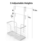 YIGII Hair Dryer Holder Adjustable Height - Hair Tool Organizer White Bathroom Organizer Hot Styling Tools Storage for Hair Dryer, Flat Iron, Curling Iron, Hair Straightener YIGII