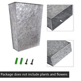 LESEN Galvanized Metal Wall Planter,Farmhouse Wall Decor Hanging Wall Vase Pocket Planters Flowers Holder Country Rustic Home Wall Decor,Set of 2 LESEN