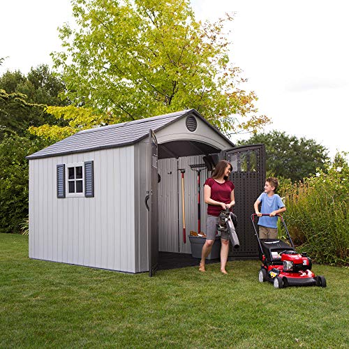 Lifetime 60202 8 x 10 Ft. Outdoor Storage Shed, Gray Lifetime