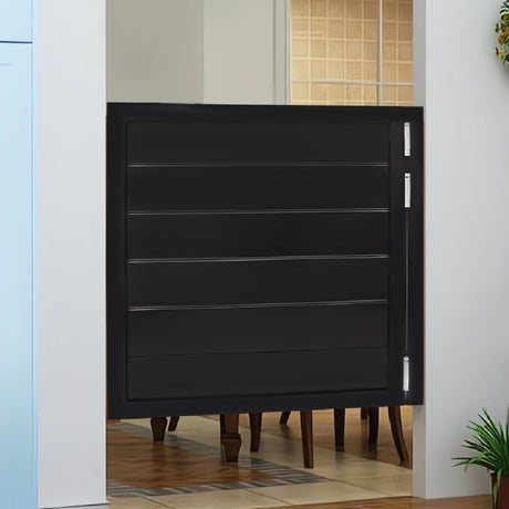 Cafe Door Swinging Door Wood Saloon Door Half Door for Kitchen Partition Doorways Bar, Single Wood Cafe Door Swinging Doors for Interior Entrance Partition Includes Hinges (Black, 35.4x35.4in) Pinelicorn