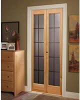 LTL Home Products 873726 Mission Glass Bifold Interior Solid Wood Door, 30" x 80", Unfinished Pine LTL Home Products