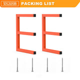 WALMANN Garage Wall Mounted Lumber Storage Rack, Overhead Heavy Duty Lumber Rack for Woodworking Shop(1 Pair) WALMANN