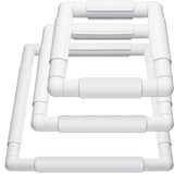 Janinka Embroidery Hoop 3 Pcs Cross Stitch Hoops and Frames White Rectangular Cross Stitch Embroidery Snap Frame DIY Sewing Tool for Quilting Silk-Painting 6 x 6, 8 x 8, 11 x 11 in(White) Janinka