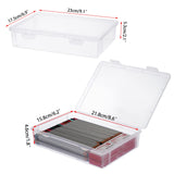 BTSKY Clear Plastic Storage Box with Flap Lid, Multipurpose Craft Organizers and Storage Box Art Supply Storage Organizer Plastic Sewing Box for Beads Pencils Notebooks, 6 Pack Small BTSKY