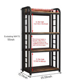 lovemanxi Microwave Oven Stand with Storage 4 Tiers, Free Standing Microwave Oven Stand Coffee Bar Adjustable Kitchen Shelves Kitchen Storage Shelf Rack for Spices, Pots(Brown) lovemanxi