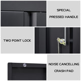 GREATMEET Metal Wall Storage Cabinet with Locking Doors,Wall Mounted Garage Storage Cabinets with 1 Adjustable Shelf and 2 Doors,Steel Cabinet for GREATMEET