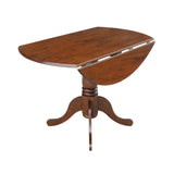 International Concepts Round Dual Drop Leaf Pedestal Table, Espresso, 42" IC International Concepts