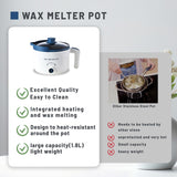 Ksedcon Candle Melting Pot, Electric Wax Melter for Candle Making with Pouring Spout, Non-Stick Small Candle Making Pouring Pot Ksedcon