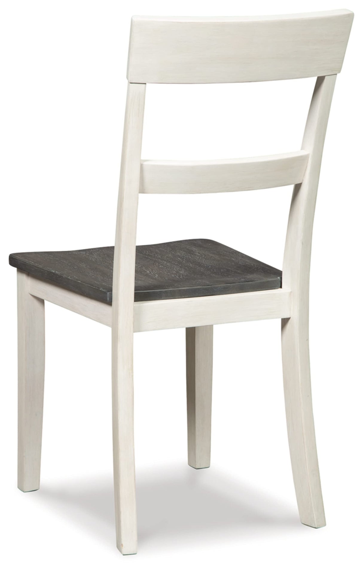 Signature Design by Ashley Nelling Modern Farmhouse 18" Weathered Dining Chair, Set of 2, White & Dark Brown Signature Design by Ashley