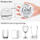 Billbotk Ceramic Coasters with Bible Verses, Coasters Set of 8 with Holder, Absorbent Drink Coasters for Home Decor and Christian Gifts, 4 Inches Billbotk