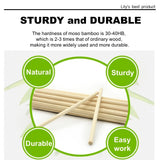 HOPELF 50PCS Bamboo Dowel Rods - 1/4 x 12 Inch, Assorted Hardwood Sticks for Crafts, Cake Dowels & DIY Projects HOPELF