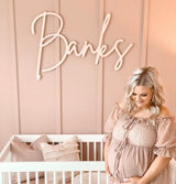 Custom Wood Name Sign, Baltic Birch Plywood, Unpainted, for Nursery, Wedding Jaxley