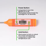 CILICO Candy & Meat Thermometer with Type-C Rechargeable Digital Instant Reading for Candy Making, BBQ, Deep Frying, & Liquids, 8" Long Probe,CT180-L CILICO