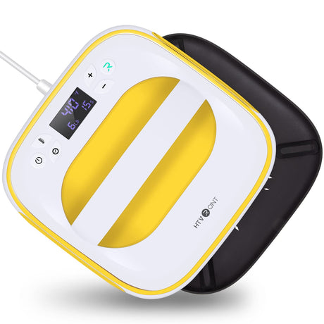 HTVRONT Heat Press Machine for T-Shirts, Portable Heat Press 10"X10", Iron Press for Sublimation and HTV Vinyl Shirt Press Machine for Hat, Bags, Heating Transfer Projects（Yellow） HTVRONT